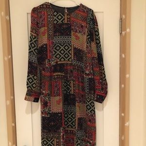 Zara Patchwork Pattern Dress